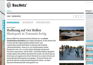 Bericht auf BauNetz.de Juli 2011
