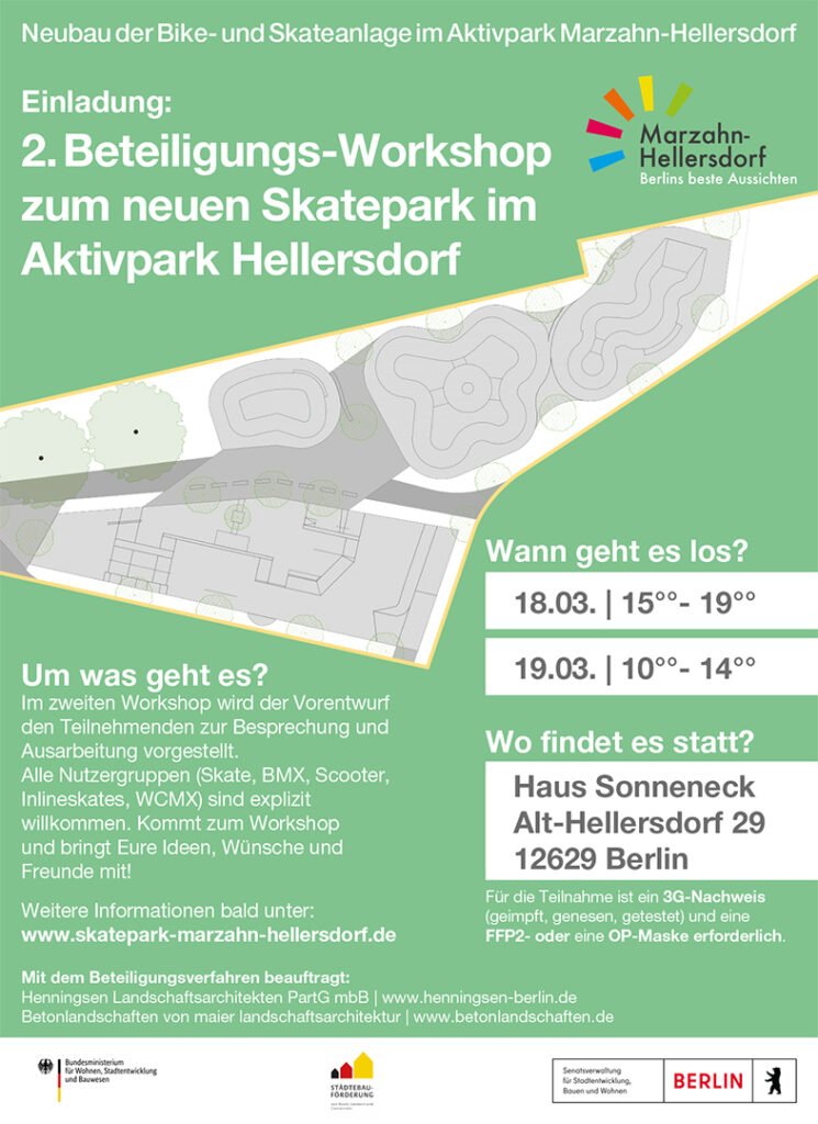 Berlin-Hellersdorf - Skatepark - 2. Beteiligungsorkshop Flyer